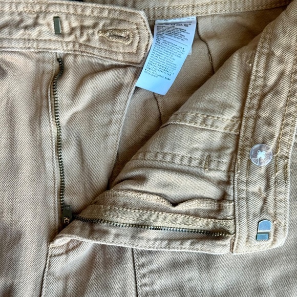 Banana Republic High Rise Tapered Utility Cargo Pants Iced Latte Brown Size 6 - Picture 4 of 14